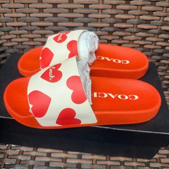 coach Udele Sport Slide With Valentine's Print cq092 - Picture 2 of 6
